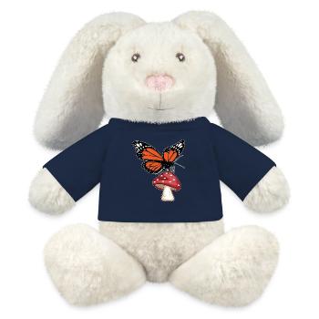 Butterfly mushroom - MiniFeet® RecycelHase® Bunny Cream - french navy - Front
