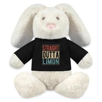 Straight Outta Limon - MiniFeet® RecycelHase® Creme - Schwarz - Vorne