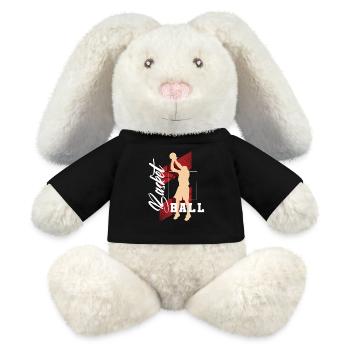 Basketball Basketballer - MiniFeet® RecycelHase® Creme - Schwarz - Vorne