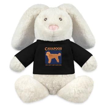 Cavapoo Dogs Cavoodle Dog Owner Gift - MiniFeet® RecycelHase® Bunny Cream - black - Front
