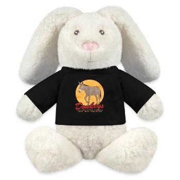 Esel Eselbesitzer Eselliebhaber Eselchen Geschenk - MiniFeet® RecycelHase® Creme - Schwarz - Vorne