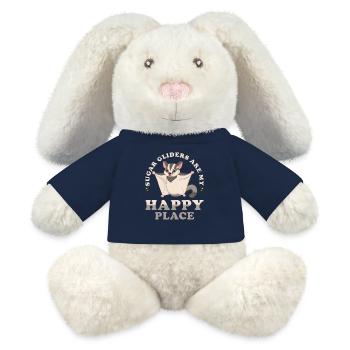 Sugar Glider Saying - MiniFeet® RecycelHase® Bunny Cream - french navy - Front
