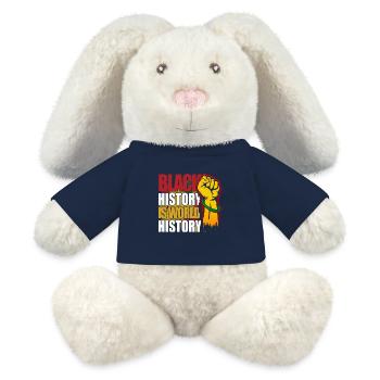Black History Month Black History - MiniFeet® RecycelHase® Bunny Cream - french navy - Front