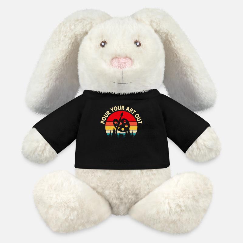 Künstler - MiniFeet® RecycelHase® Creme - Schwarz
