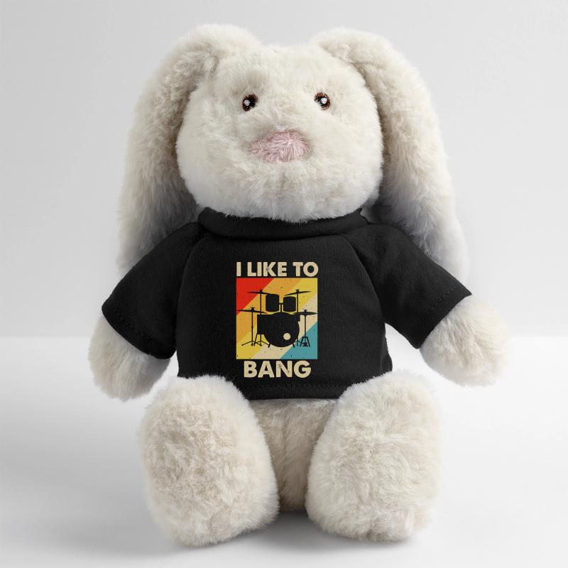 Drums Drummer Drummer MiniFeet® RecycelHase® Bunny Cream