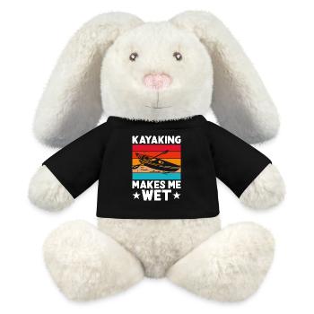Kayak Kayaker Kayaker - MiniFeet® RecycelHase® Bunny Cream - black - Front