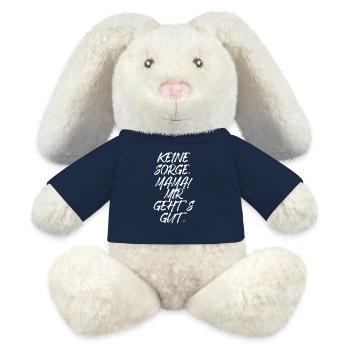 Keine Sorge Mama Mir Gehts Gut Festival Party Mum - MiniFeet® RecycelHase® Creme - French Navy - Vorne