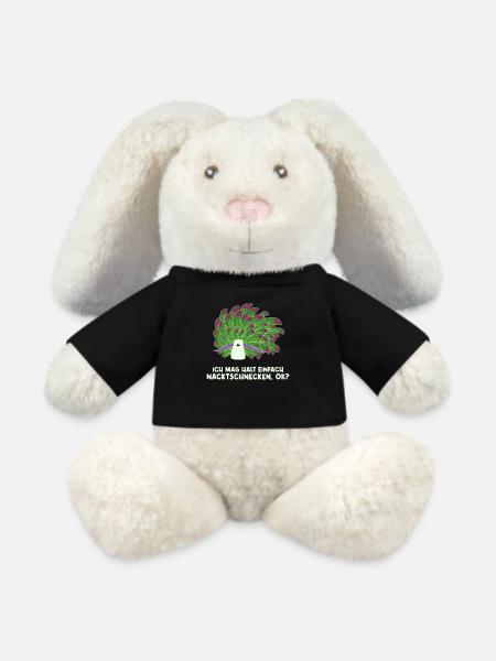 Nudibranch Nacktkiemer Nacktschnecken - MiniFeet® RecycelHase® Creme - Schwarz