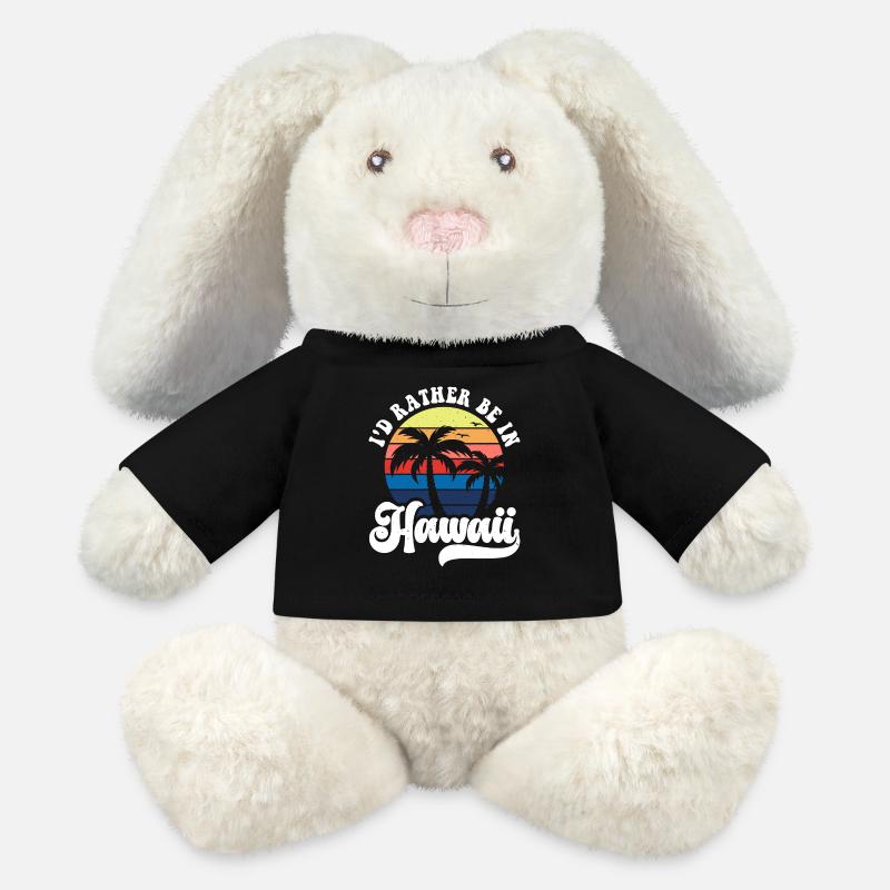 Hawaii - MiniFeet® RecycelHase® Creme - Schwarz