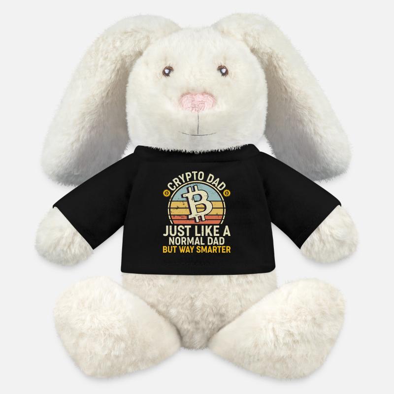 Bitcoin Crypto Cryptocurrency - MiniFeet® RecycelHase® Bunny Cream - black
