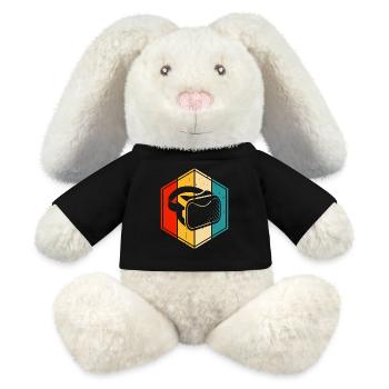 VR Virtuel Reality - MiniFeet® RecycelHase® Creme - Schwarz - Vorne