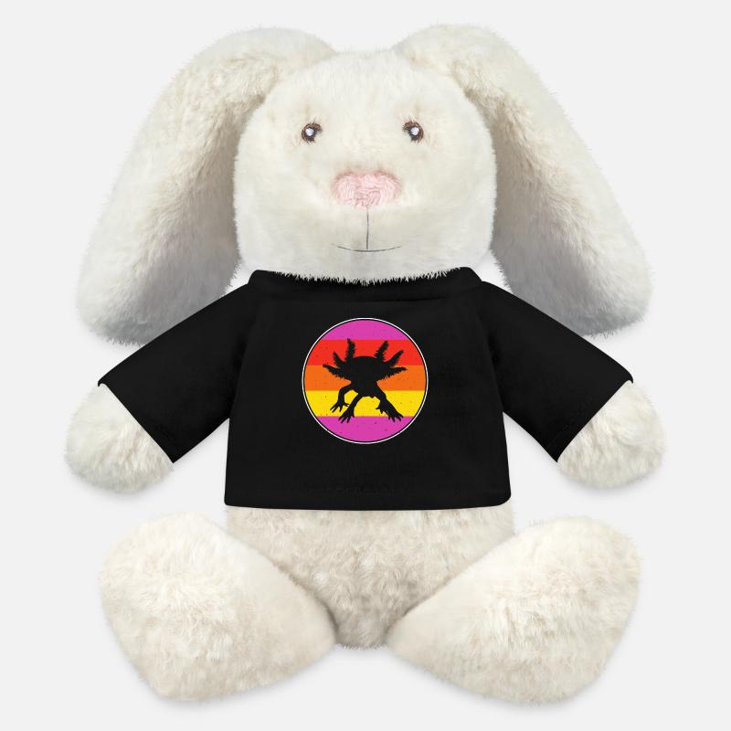 Axolotl - MiniFeet® RecycelHase® Creme - Schwarz