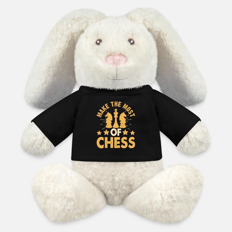 Schach - MiniFeet® RecycelHase® Creme - Schwarz