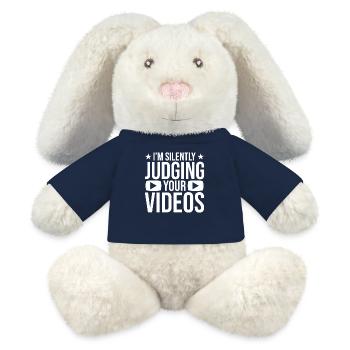 Reaction Streamer Video Reaktion Content Creator - MiniFeet® RecycelHase® Creme - French Navy - Vorne