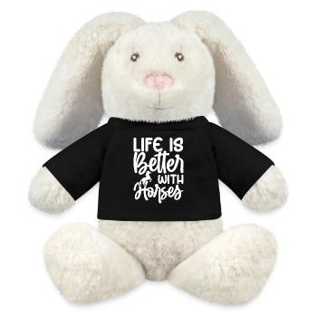 Life Is Better With Horses - MiniFeet® RecycelHase® Creme - Schwarz - Vorne