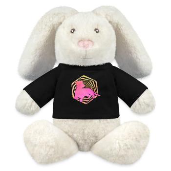 Jack Russell Terrier - Lapin en peluche recyclé MiniFeet® Crème - noir - Devant