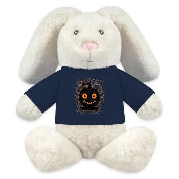 Niedlicher Black Jack o Laterne Kürbis, Halloween, - MiniFeet® RecycelHase® Creme - French Navy - Vorne