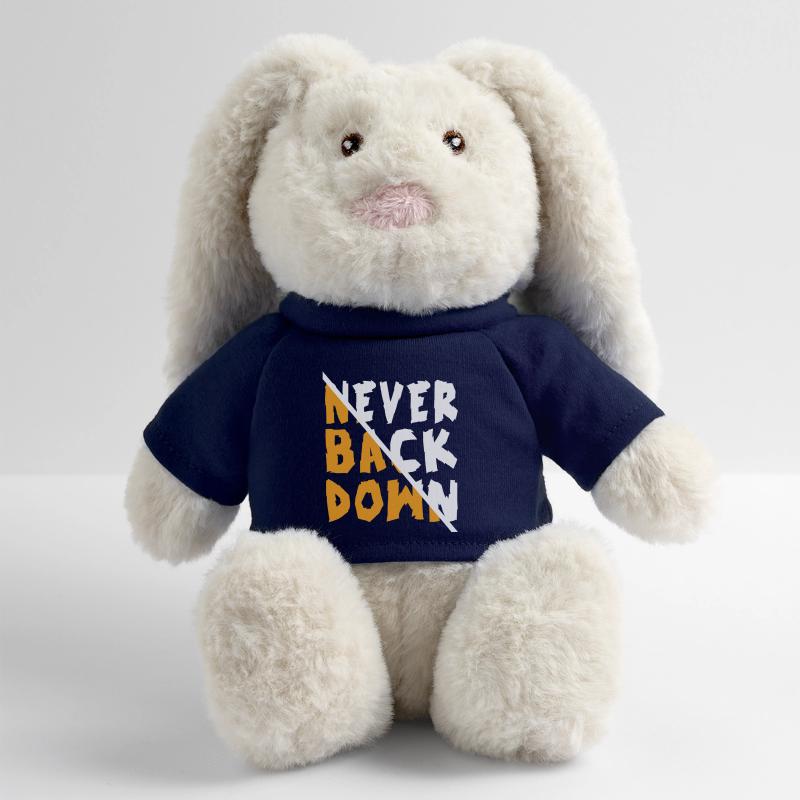 Never Back Down Design MiniFeet® RecycelHase® Creme