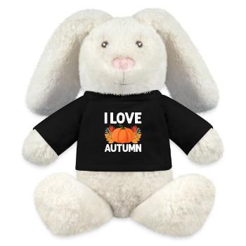 I Love Autumn - MiniFeet® RecycelHase® Creme - Schwarz - Vorne