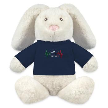 Florenz Skyline Italien Herzschlag I Love Firenze - MiniFeet® RecycelHase® Creme - French Navy - Vorne