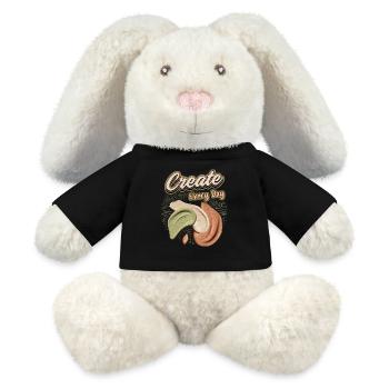 Künstler, künstlerisch, Maler lustiger Spruch - MiniFeet® RecycelHase® Creme - Schwarz - Vorne