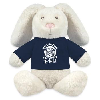 N’ayez crainte, le plombier est là Tuyauteur Plumbi - Lapin en peluche recyclé MiniFeet® Crème - bleu marine - Devant