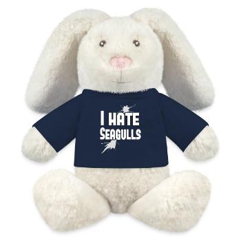 I hate Seagulls Hafenmeister Kapitäns Spruch - MiniFeet® RecycelHase® Creme - French Navy - Vorne