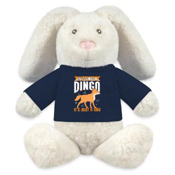 Dingo Hunde Australische Dingos Geschenk - MiniFeet® RecycelHase® Creme - French Navy - Vorne