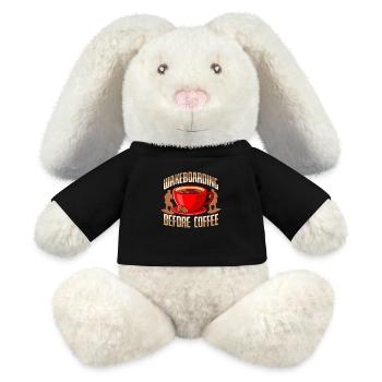 Wakeboard avant le café Wakeboard Coffee Lover - Lapin en peluche recyclé MiniFeet® Crème - noir - Devant