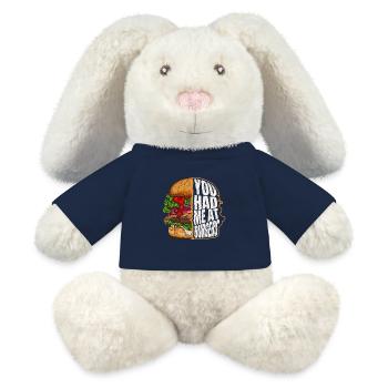 You Had Me At Burgers Meat Buns Food Hamburger - MiniFeet® RecycelHase® Bunny Cream - french navy - Front
