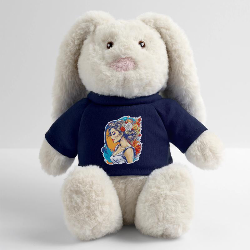Mariée Lapin en peluche recyclé MiniFeet® Crème