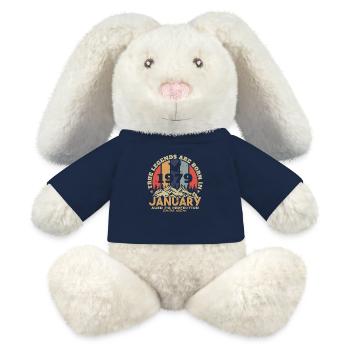Geburtstagsgeschenke, geboren im Januar 1979 - MiniFeet® RecycelHase® Creme - French Navy - Vorne