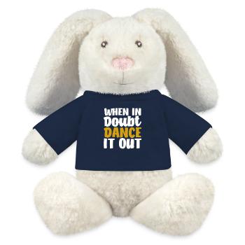 En cas de doute, dansez Cute Dancing - Lapin en peluche recyclé MiniFeet® Crème - bleu marine - Devant