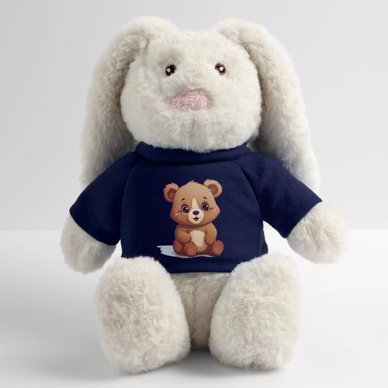 Ourson Lapin en peluche recyclé MiniFeet® Crème