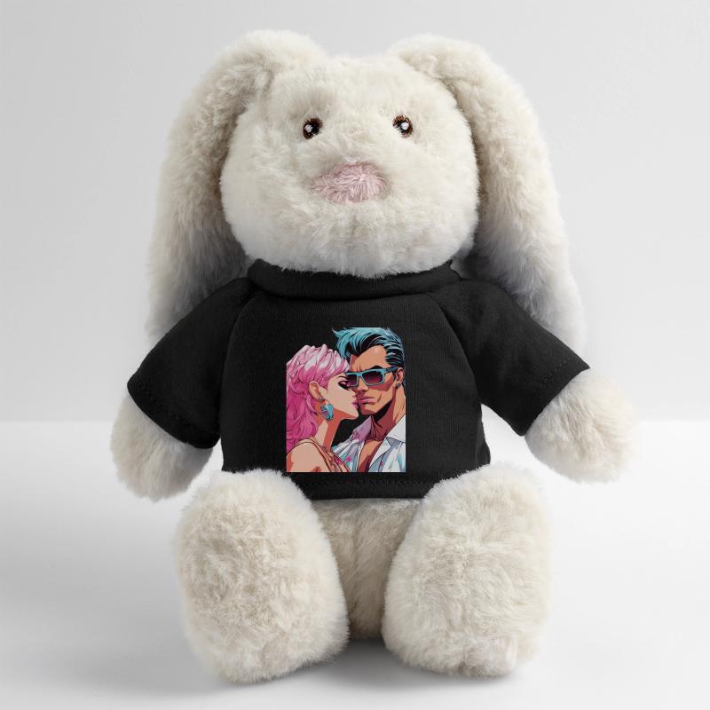 Anime Ensemble pour l’éternité Lapin en peluche recyclé MiniFeet® Crème