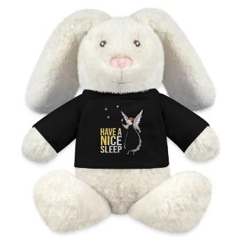 Gute Nacht, Engel - MiniFeet® RecycelHase® Creme - Schwarz - Vorne