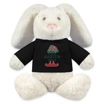 Der Judith Elf Pyjama für lustige Weihnachtsferien - MiniFeet® RecycelHase® Creme - Schwarz - Vorne