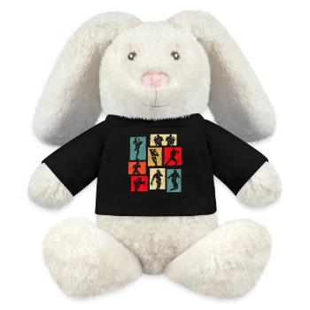 Muay Thai - MiniFeet® RecycelHase® Bunny Cream - black - Front