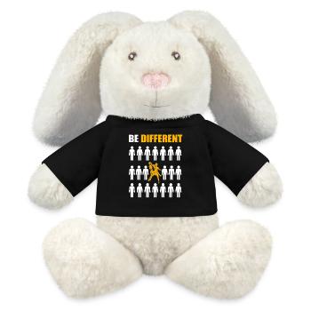 être différent Muay Thai - Lapin en peluche recyclé MiniFeet® Crème - noir - Devant