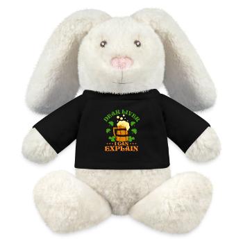 Dear Liver I Can Explain - MiniFeet® RecycelHase® Bunny Cream - black - Front