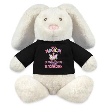Teachercorn like a normal Teacher Tutor - MiniFeet® RecycelHase® Creme - Schwarz - Vorne
