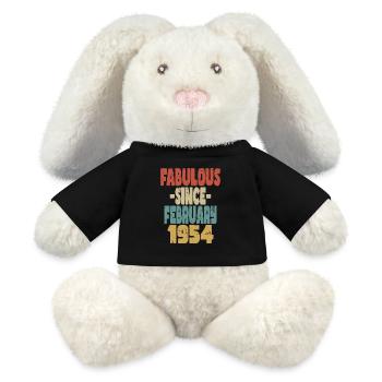 Fabuleux février 1954 - Lapin en peluche recyclé MiniFeet® Crème - noir - Devant
