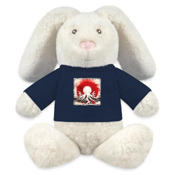 Kyoto Berge: Flagge, Vulkan und Blutmond - MiniFeet® RecycelHase® Creme - French Navy - Vorne
