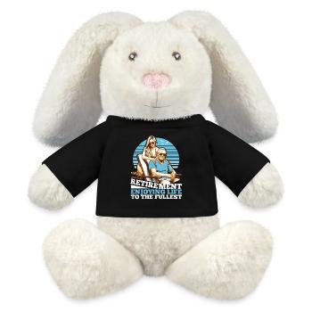 Retirement Life Enjoy Gift - MiniFeet® RecycelHase® Bunny Cream - black - Front