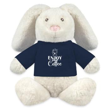 Enjoy your Coffee Koffein - MiniFeet® RecycelHase® Creme - French Navy - Vorne