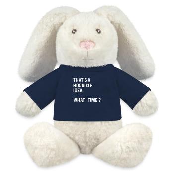 Das ist eine schreckliche Idee, was für ein lustiges Scherz-T-Shirt - MiniFeet® RecycelHase® Creme - French Navy - Vorne