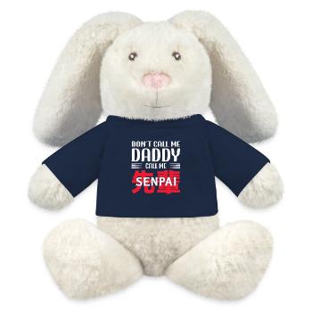 Daddy Call Me Senpai Japanese Anime Manga Otaku - MiniFeet® RecycelHase® Bunny Cream - french navy - Front