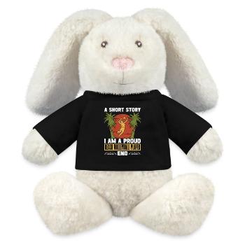 Beach Volleyball A Short Story I Am A Volleyball Player - MiniFeet® RecycelHase® Bunny Cream - black - Front