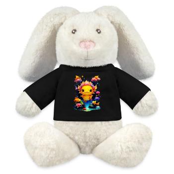 Axolotl - MiniFeet® RecycelHase® Creme - Schwarz - Vorne
