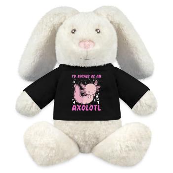 Ich wäre lieber ein Axolotl - MiniFeet® RecycelHase® Creme - Schwarz - Vorne